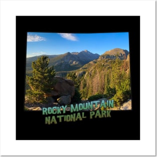 Colorado State Outline (Rocky Mountain National Park) Posters and Art